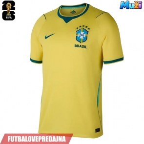 Lacne Muži Futbalové dres Brazília MS 2026 Krátky Rukáv - Domáci